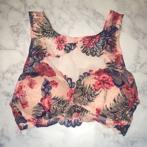 Floral PINK Bra